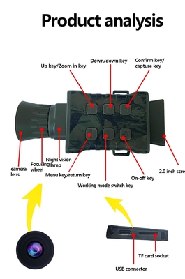 NV3000C  모노큘러 야간 시력 4k 36MP 2' 스크린 내장된 5000mAh 리툼 배터리