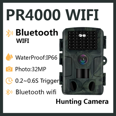 PR4000 와이파이 추적 카메라 32MP 블루투스 와이파이 1080p 3 수감부들