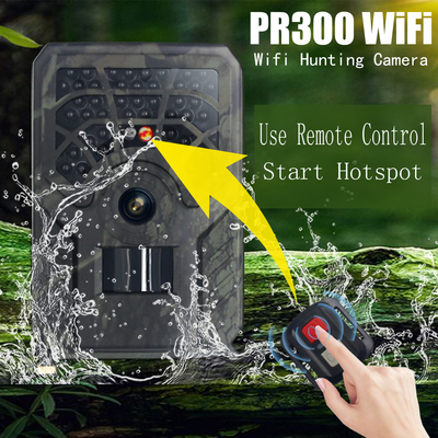 PR300C  와이파이 추적 카메라 15m 적외선 IP56은 24MP를 방수 처리합니다